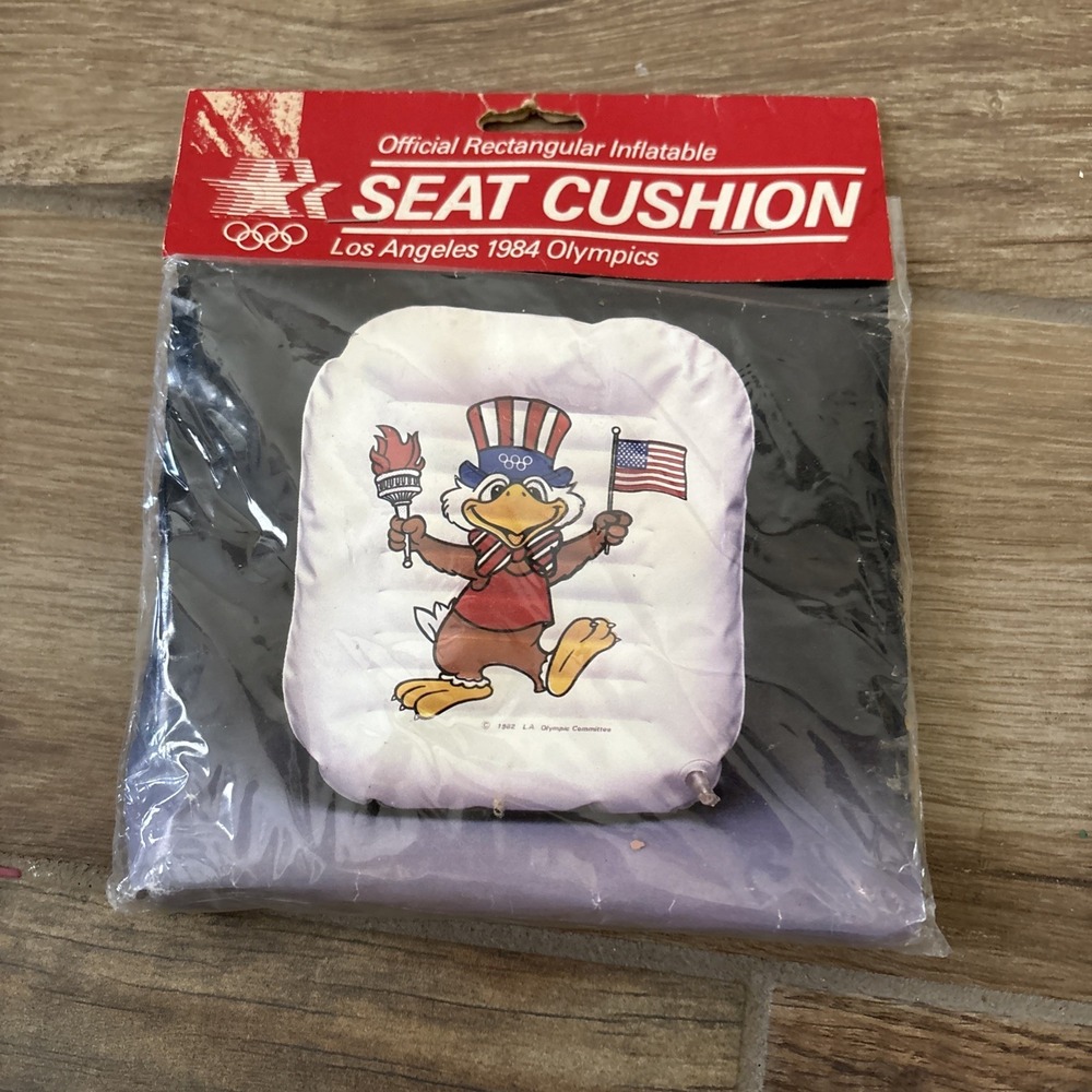 1984 Los Angeles OLYMPICS - Seat Cushion Inflatable -‎ Sealed - By Moochies